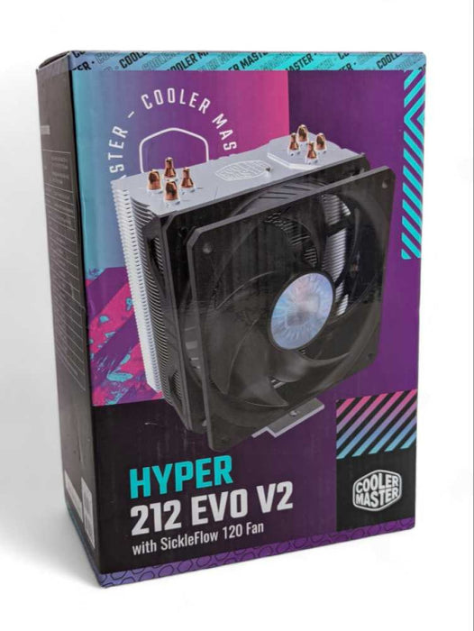 Cooler Master Hyper 212 EVO V2 With Sickle Flow 120 Fan New -