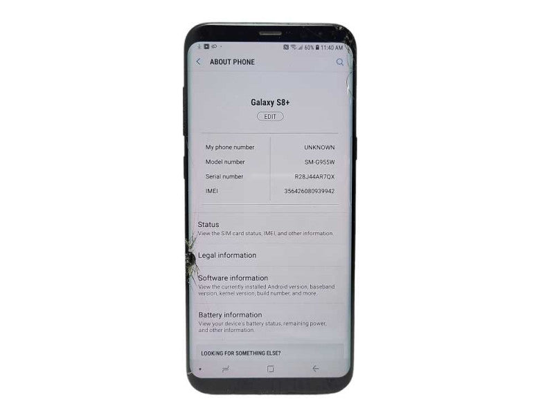 Samsung Galaxy S8+ 64GB SM-G955W READ $