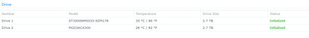 Synology DiskStation DS218+, 2 bay, With 2x 3TB  Hard Drives !