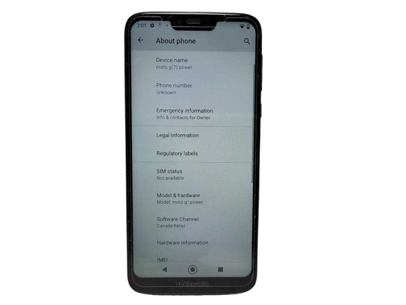 Motorola Moto G7 Power 32GB READ $