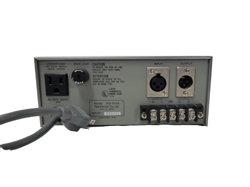 TOA 900 Series EQ-910A mono Graphic Equalizer 10 band !