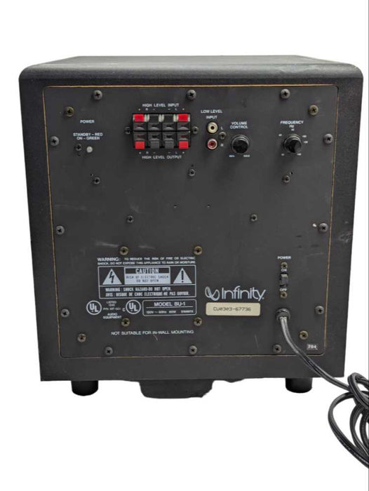 Infinity BU-1 Powered 8\\" Subwoofer Bass WF-50i Tested -