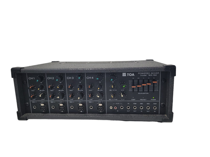 TOA MX-104 - 4 channel Powered Mixer Amplifier, READ