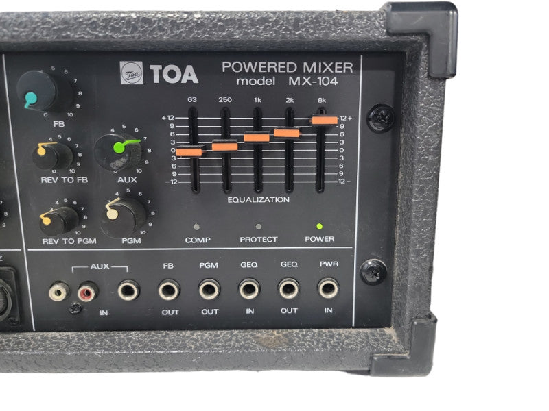 TOA MX-104 - 4 channel Powered Mixer Amplifier, READ