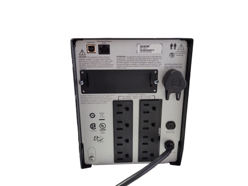 APC SMT1500 Smart-UPS 1500VA 980W 120V LCD Tower UPS, no battery