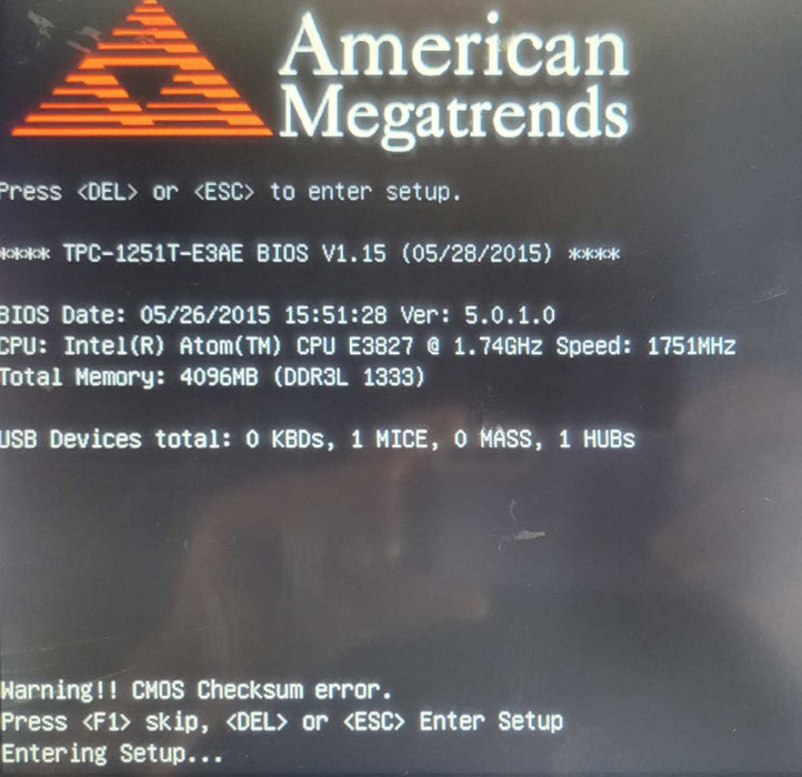 Advantech Computer TPC-1251T-E3AE Microcomputer _