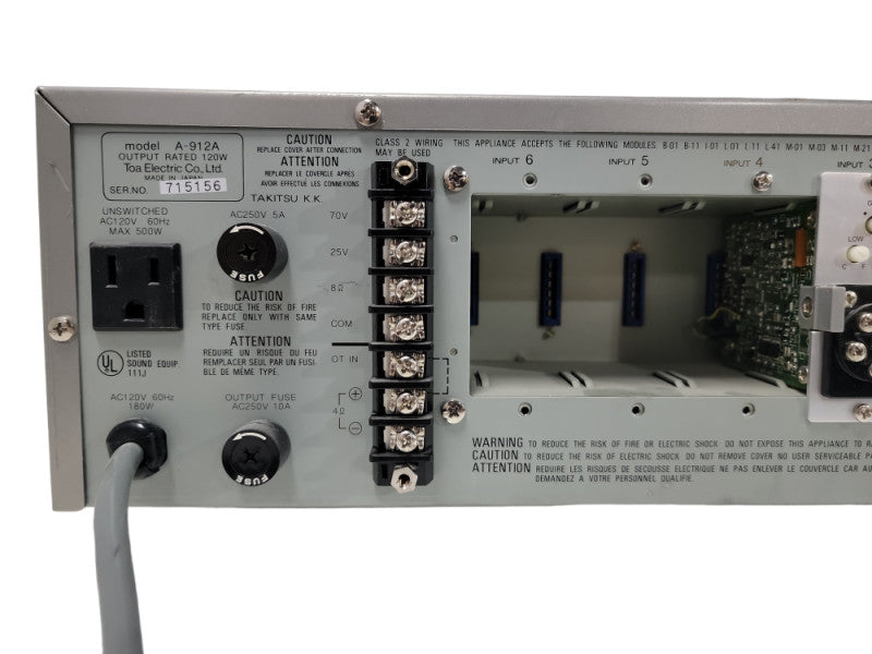 TOA 900 Series Vintage A-912 mixer & Amplifier -  READ
