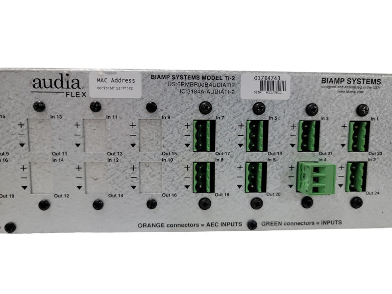 BIAMP Systems Audia Flex Model TI-2 Digital Audio Processor |with power cable