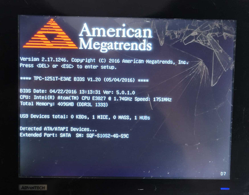 Advantech Computer TPC-1251T-E3AE Microcomputer PLC Processor, See Detail _