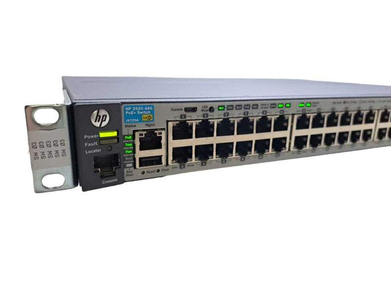 HP 2920-48G PoE+ J9729A | 48-Port Gigabit PoE+ Network Switch | + Stack Mod