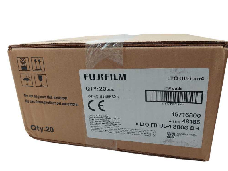 FujiFilm Case of 20 LTO Ultrium 4 Data Tapes 800GB  PN: LTO FB UL-4 800G =