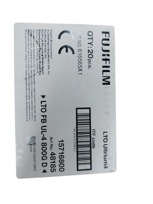 FujiFilm Case of 20 LTO Ultrium 4 Data Tapes 800GB  PN: LTO FB UL-4 800G =