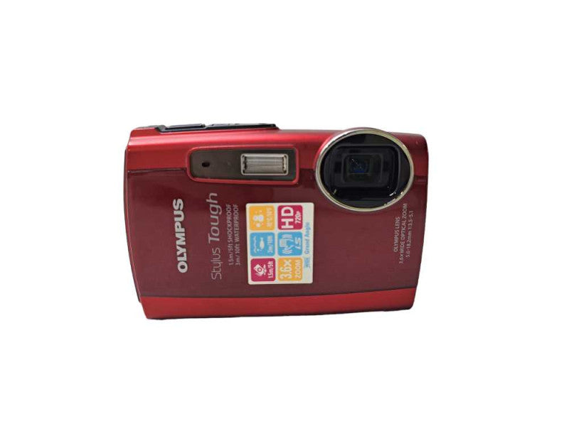 Olympus Stylus Tough 3000 Red 12MP 2.7\\" LCD 3.6x Optical Zoom Digital Camera