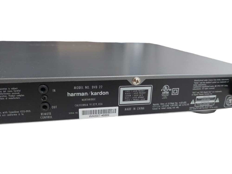 Harman/ Kardon DVD Player Model: DVD 22  =