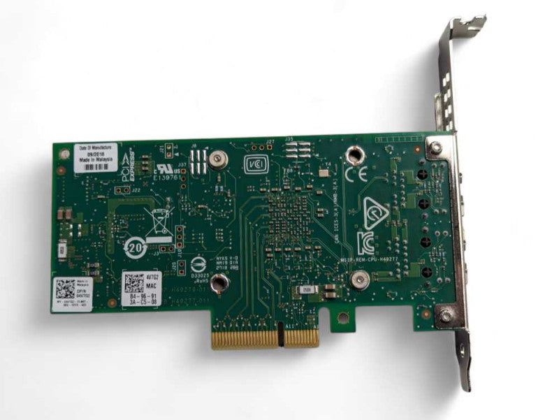 Dell 04V7G2 Intel X550-T2 Converged Network Adapter 10GbE Dual-Port PCI-E -