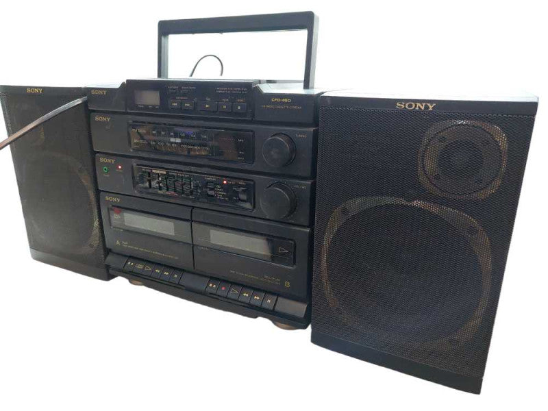 Sony Stereo CD Radio Cassette-Corder Model: CFD-460 with Detachable Speakers =