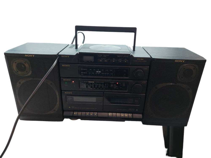 Sony Stereo CD Radio Cassette-Corder Model: CFD-460 with Detachable Speakers =