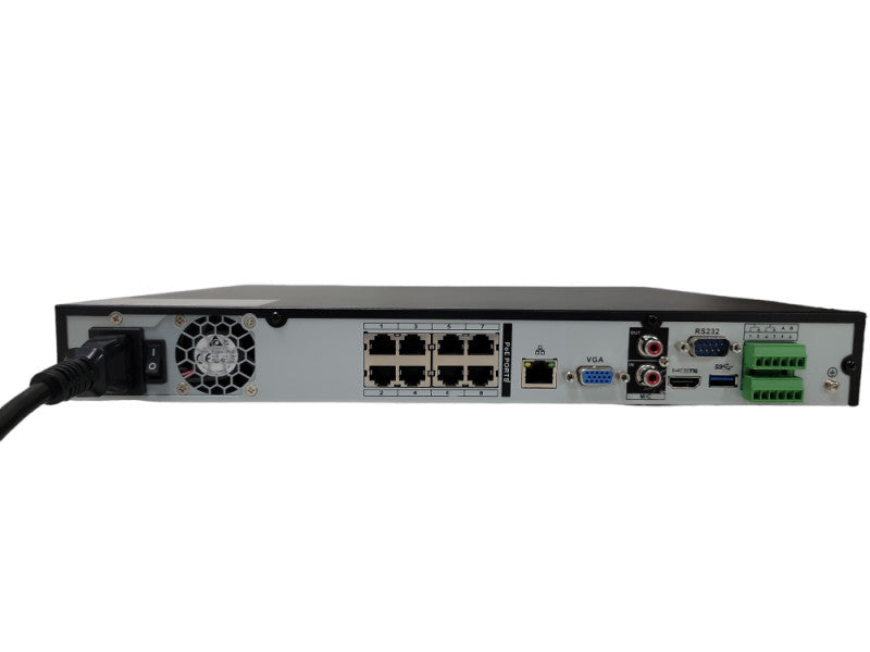 Flir DNR408PO 8 Channel 2TB POE NVR Surveillance Security System, Flir Cloud