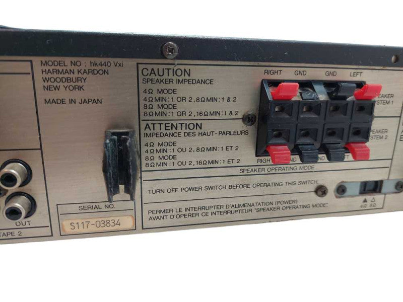 Harman/ Kardon Model: HK440 Vxi FM/AM Preset Memory Receiver has Antenna  =