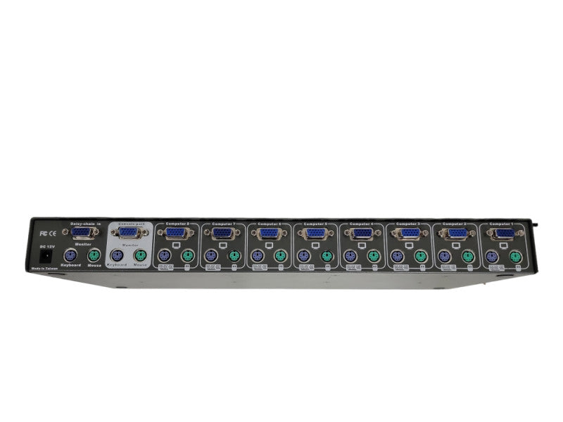 TOP VIEW KVM SWITCH 8 PORT W/ O.S.D.