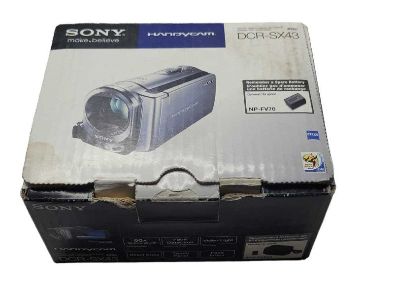 Sony Handycam DCR-SX43 Compact Camcorder 60x Optical Zoom _
