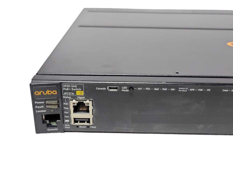 Aruba J9727A 2920-24G 24 Port PoE Gigabit Switch, No Ears _