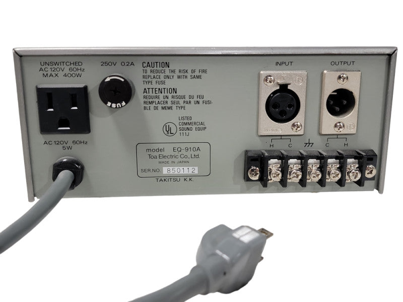 TOA 900 Series EQ-910A mono Graphic Equalizer 10 band