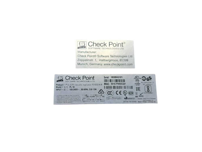Check Point 5400 PL-10 | Firewall Appliance 10-Port 1GbE 1U 32GB DDR3 1TB HDD