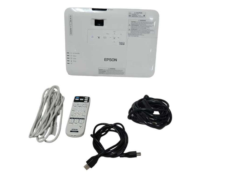 Epson PowerLite 1780W 0 Lamp Hours projector with Remote/Bag/Cables, read _