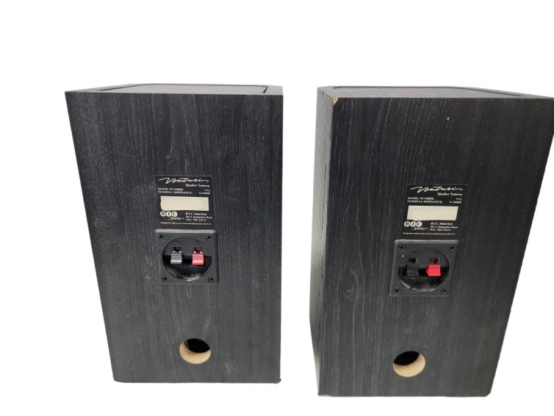 2x BIC Venturi v52 Bookshelf Pair Speakers, Black, TESTED WORKING