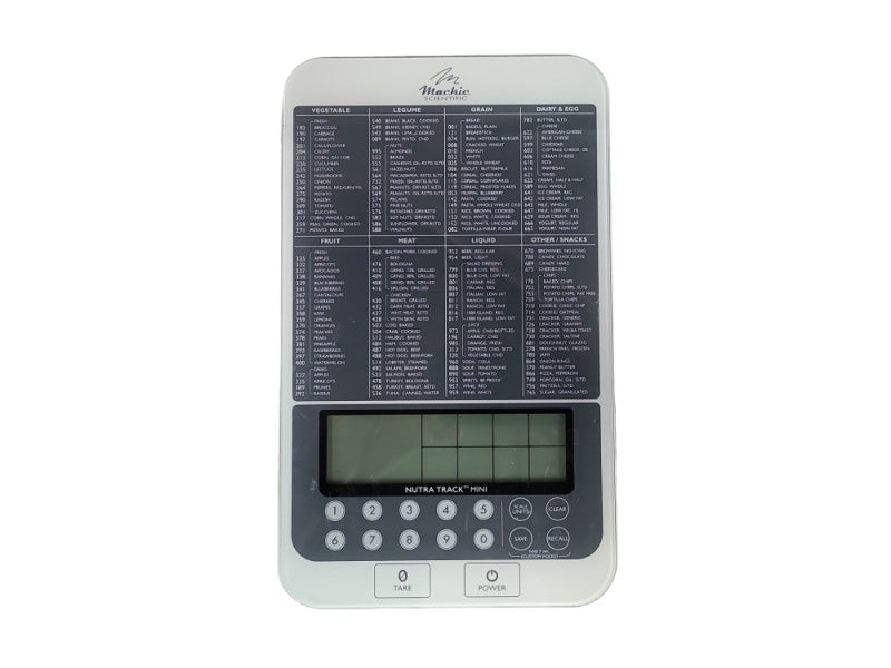 Mackie Scientific Nutra Track Mini V2 Kitchen Nutrition Scale