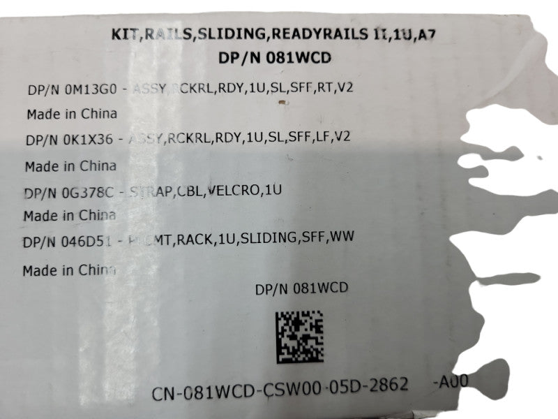 081WCD For DELL POWEREDGE R420 R430 R620 R630 R640 1U SLIDING READY RAILS &