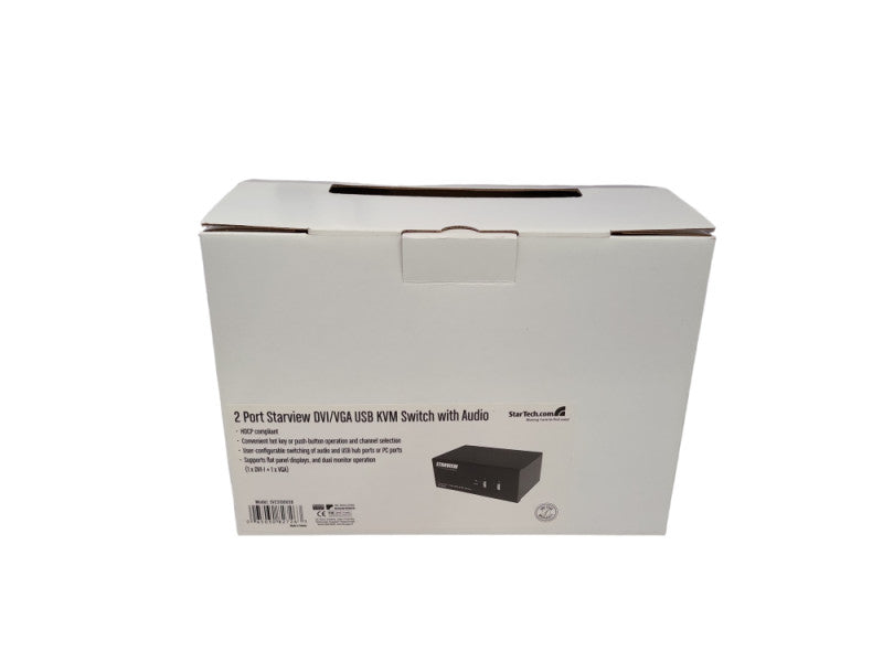 *Open Box* Startech 2 Port StarView DVI/VGA USB KVM Switch with Audio Q