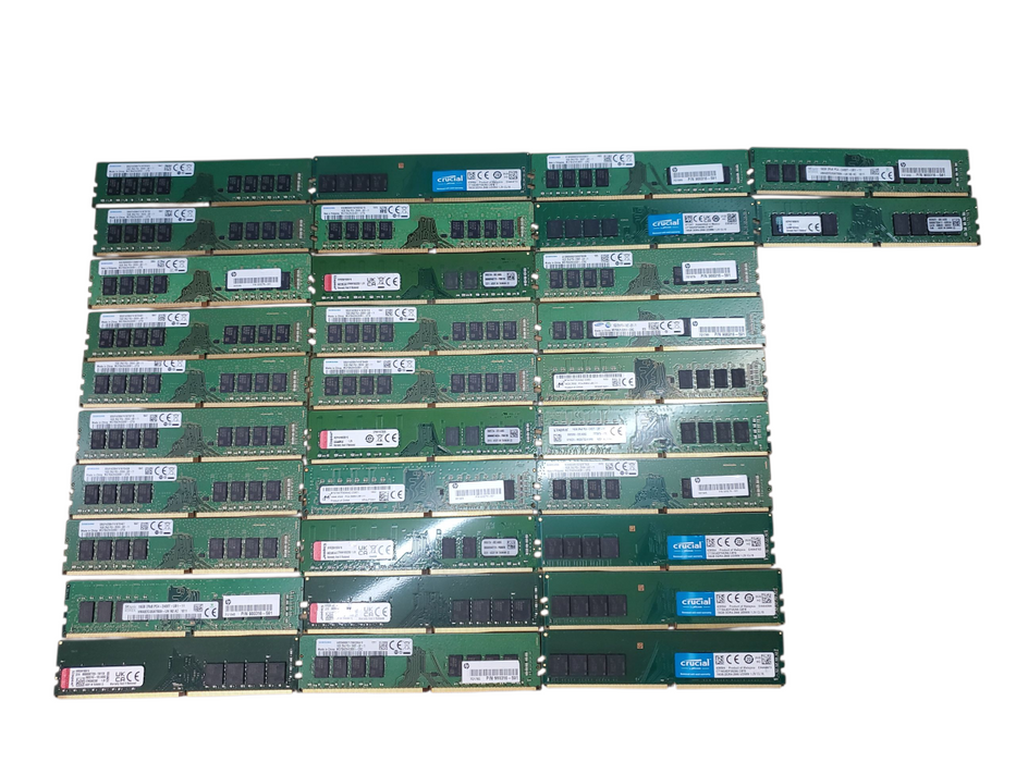 Lot of 32x, Assorted 16GB DDR4 Desktop RAM