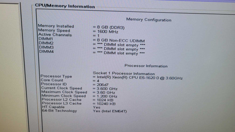 Dell Precision T3600 - Xeon E5-1620 0 | 8GB RAM | NO HDD | QUADRO 2000 %