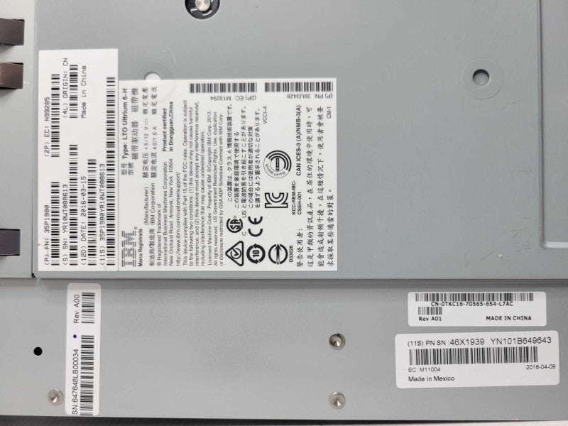 IBM LTO Ultrium 6-H SAS Tape Drive 39U3428 LTO-6 SAS, See Detail _