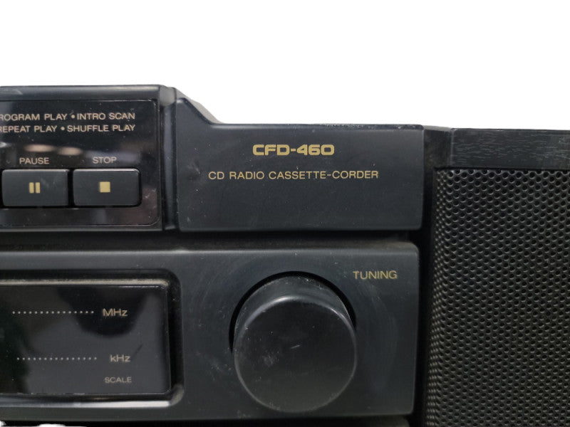 Vintage Sony CFD-460 AM/FM CD Dual Cassette BOOMBOX Stereo w/ Detach Speakers