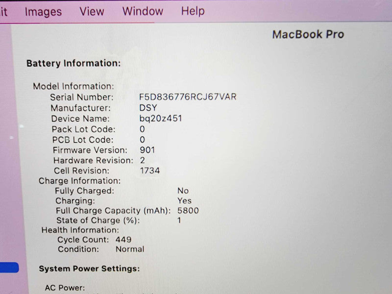 Apple Macbook Pro 2018 15\\" Core 6-Core i7-8750H @ 2.2GHz 16GB DDR4 250GB SSD Radeon Pro 555X 4GB (