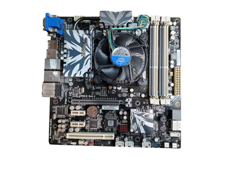 ECS Motherboard H67H2-M, i3-2100 & intel cooler Q