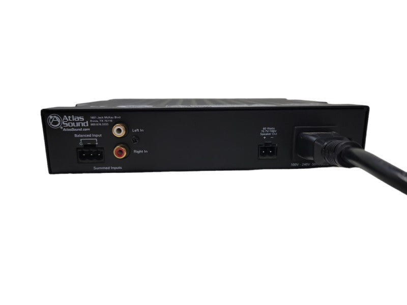 Atlas Sound PA60G Commercial Power Amplifier with Power Cord
