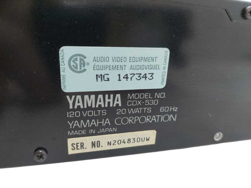 Yamaha Natural Sound Compact Disc Player  Model: CDX-530 =