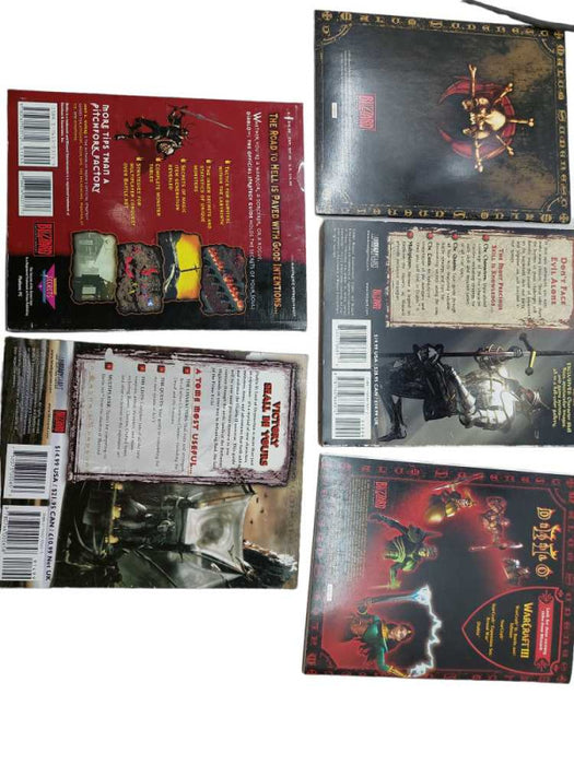 Collection of 5 Diablo Official Strategy Guides- Diablo 1 & 2 by Brady Games  =