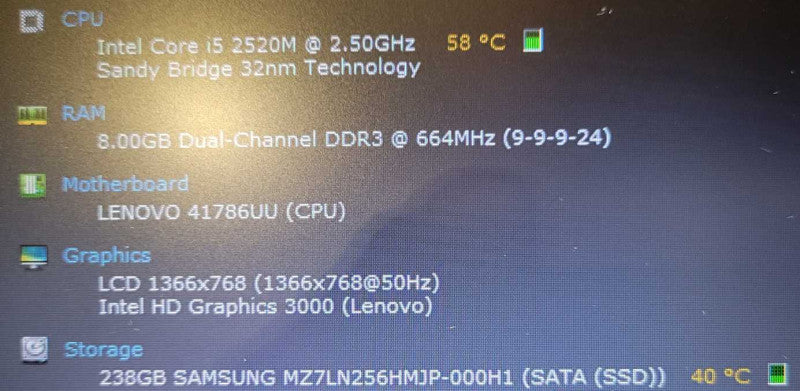 Lenovo T420 Intel Core i5-2520M@2.5GHz 720p 240GB SSD 8GB DDR3  = BudLap