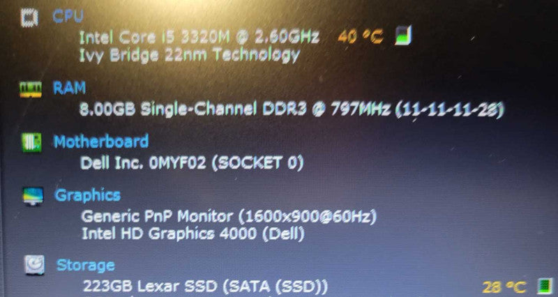 Dell Latitude E5430 Intel Core i3-3320M 2.6GHz 8GB DDR3 RAM 240GB SSD = BudLap