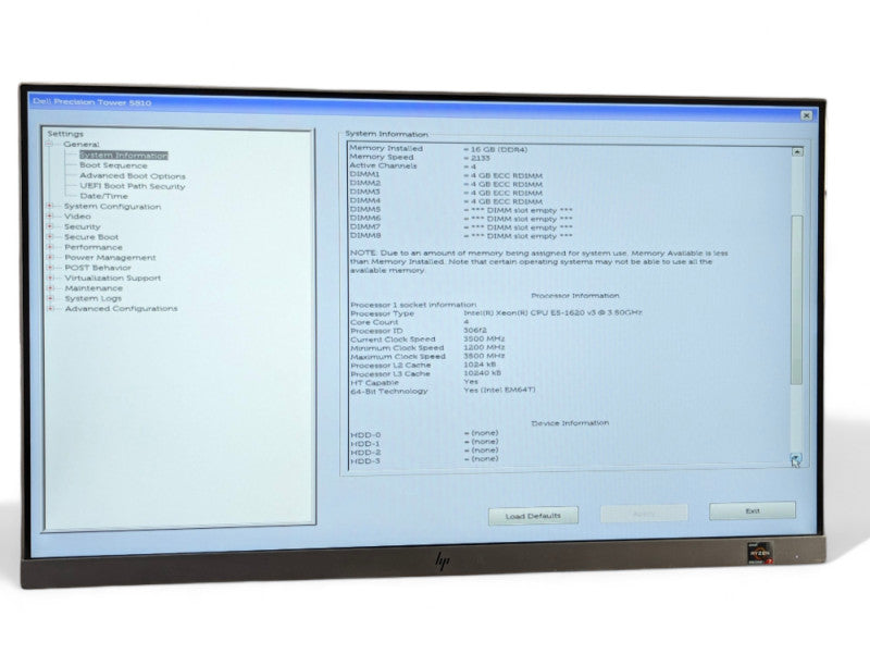 DELL Precision Tower 5810 Workstation Intel Xeon E5-1620 v3, 16GB RAM  -