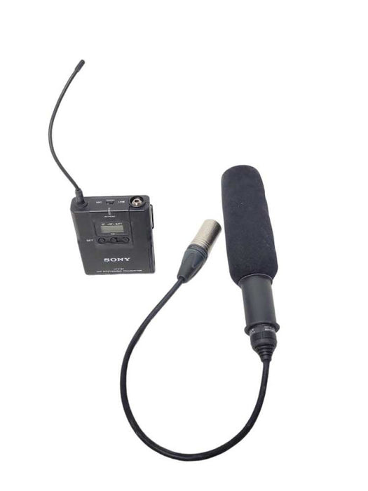 Sony UTX-B2 UHF Synthesized Transmitter with ECM-NV1 Microphone, READ _