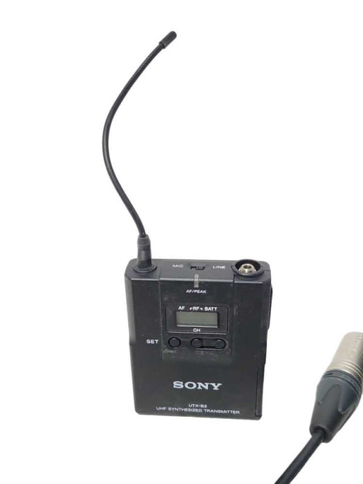 Sony UTX-B2 UHF Synthesized Transmitter with ECM-NV1 Microphone, READ _