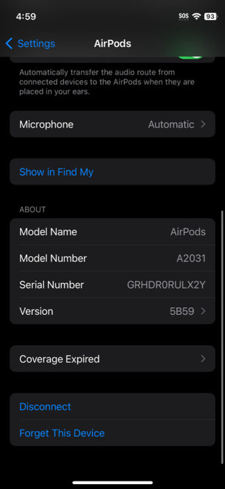 Apple Airpods A2031 2nd Gen