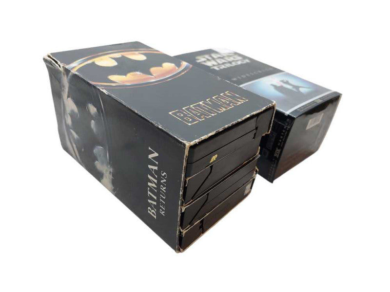 Bundle of 2 VHS Movie Packs , Star Wars Trilogy & Batman, Returns, Forever =