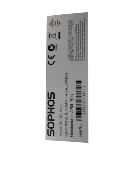 Sophos SG 310 rev.1 Firewall Security Appliance !